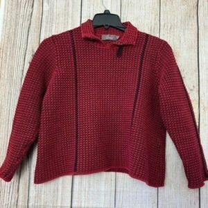 Willow Women’s Red Black Chunky Sweaters size Large